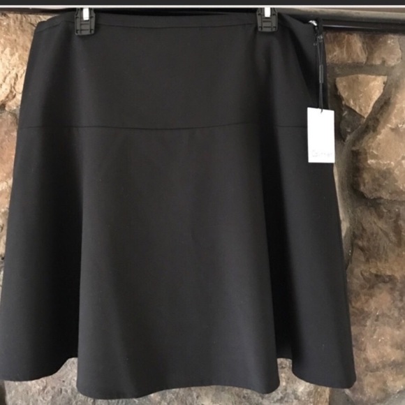 Calvin Klein Dresses & Skirts - 🦋NWT CALVIN KLINE🦋BLACK A-LINE SKIRT🦋
