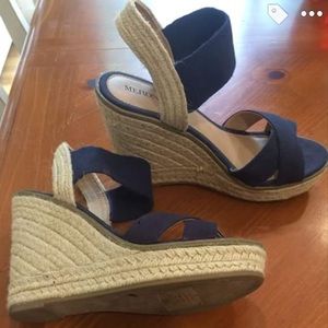Merona navy wedge sandals