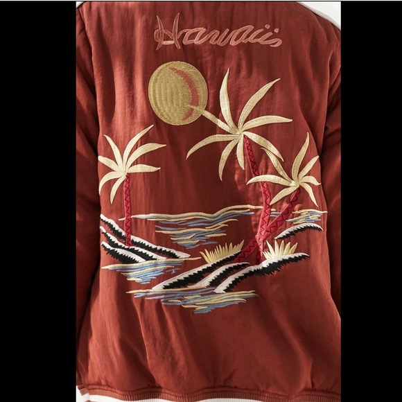 Urban Outfitters Satin Embroidered Bomber Jacket M - Picture 6 of 6