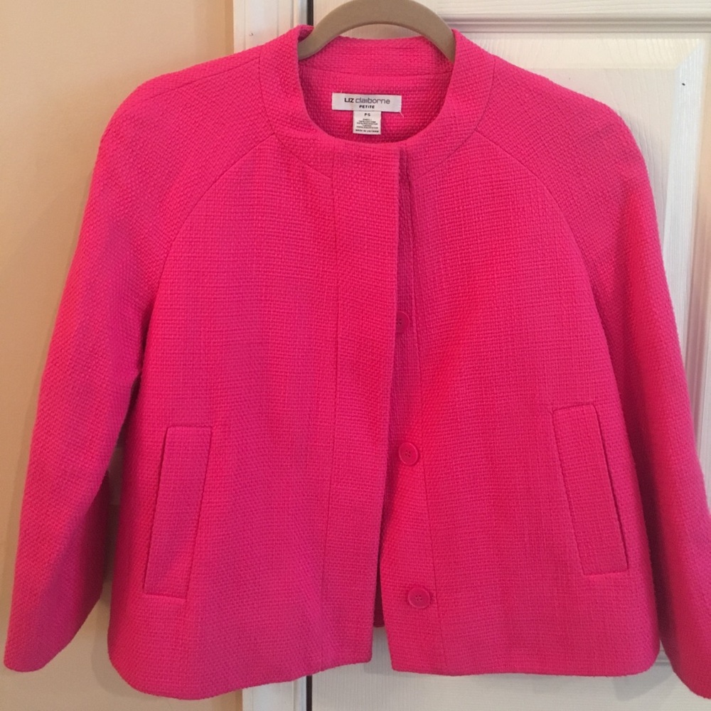 Liz Claiborne hot pink business jacket
