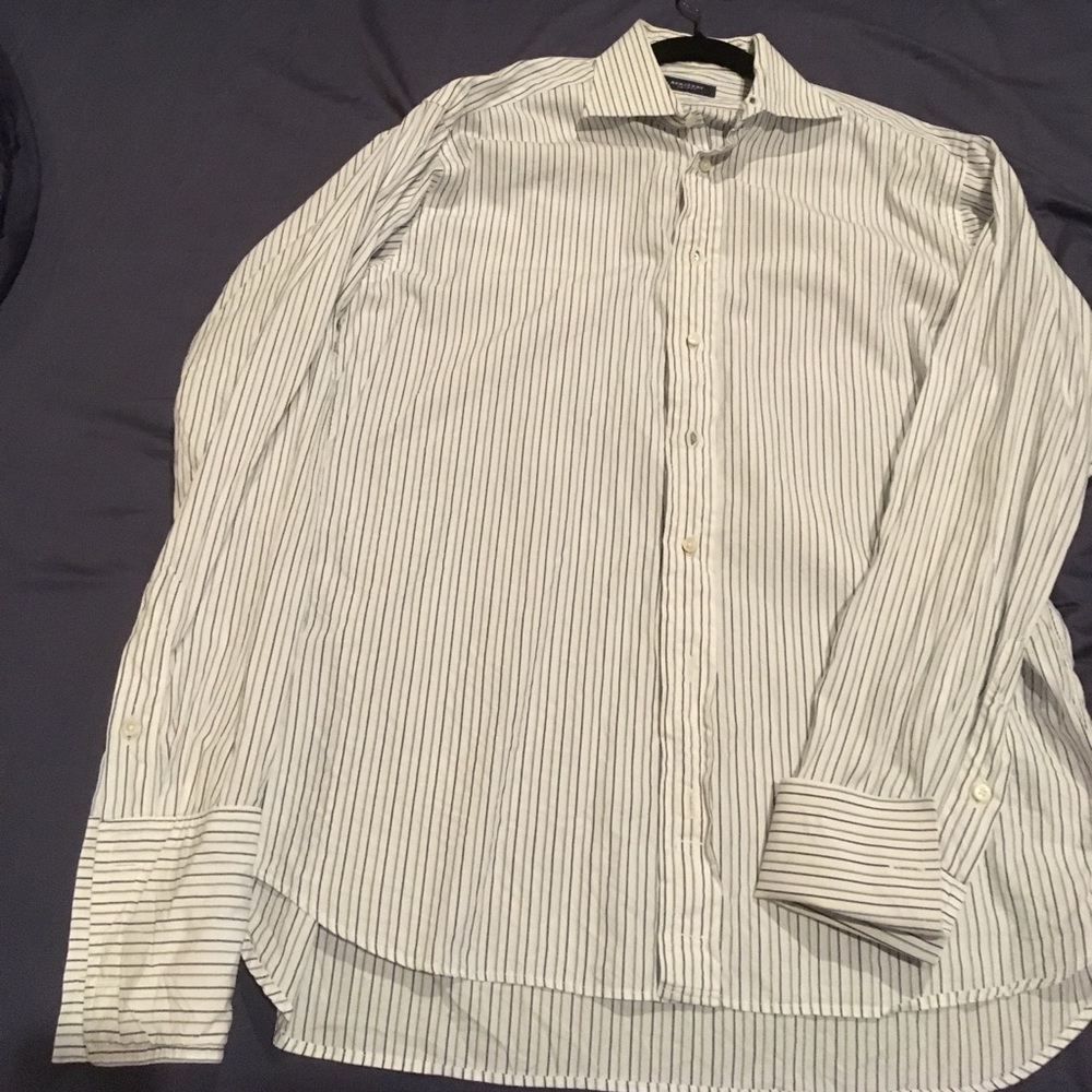 Large Burberry French cuff button down long sleeve