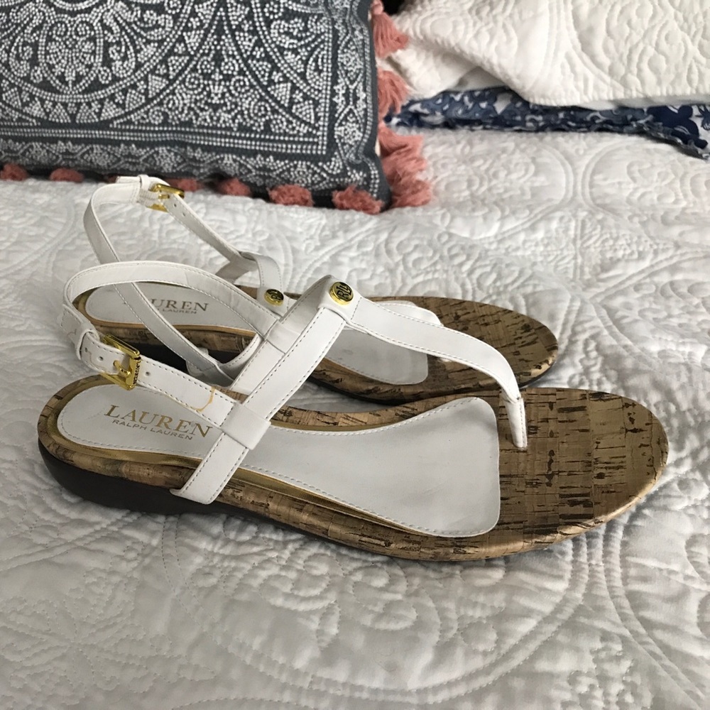 White sandals. Size 8.5. NWOT