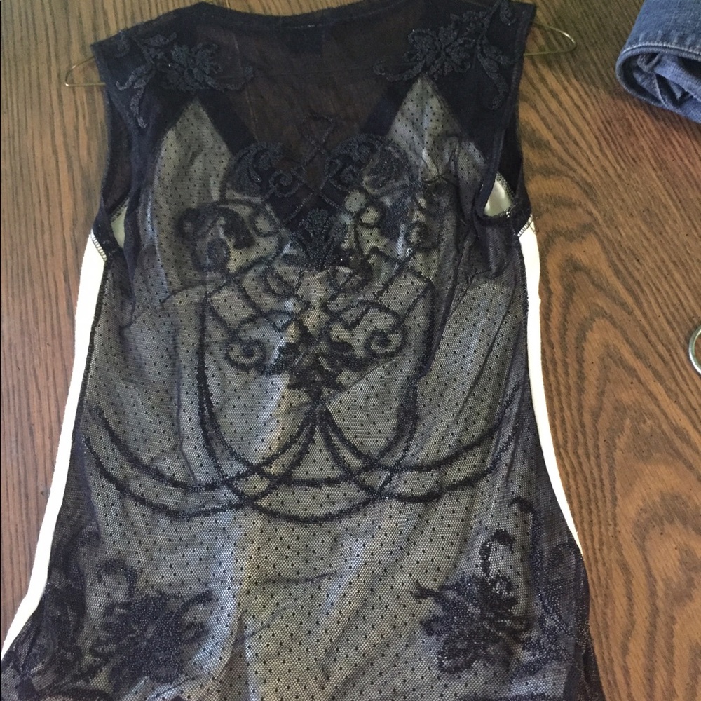 Womens tank top with sexy beaded back