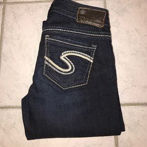 Silver Aiko dark skinny jeans (size 23)