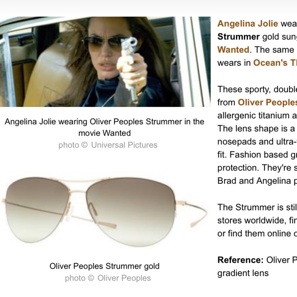 Oliver People's aviator "strummer"