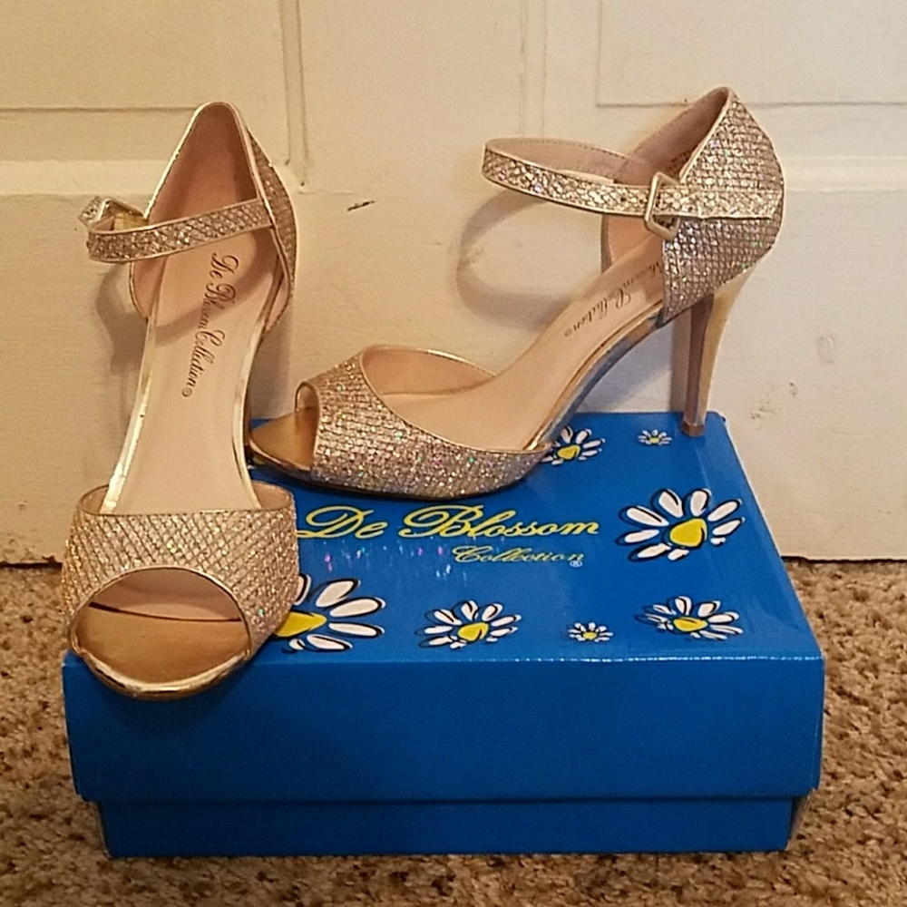 Glittery Gold Heels