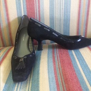 Women's black suede shoes