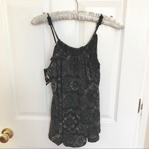 Black Print Tank by Express CUTE Ball Detail Strap