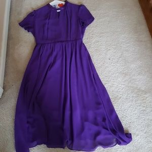 Purple chiffon dress