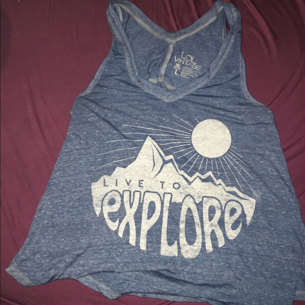 Blue explore tank