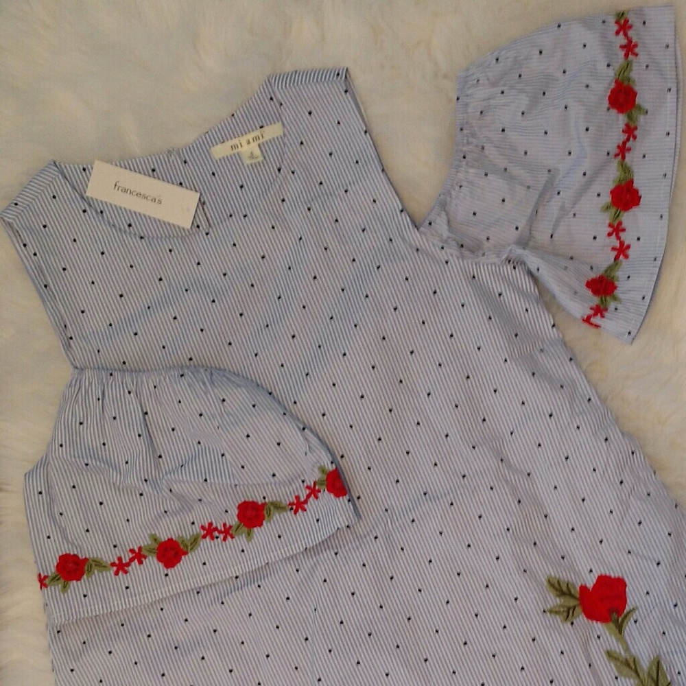 Miami Cold Shoulder Rose Applique Dress