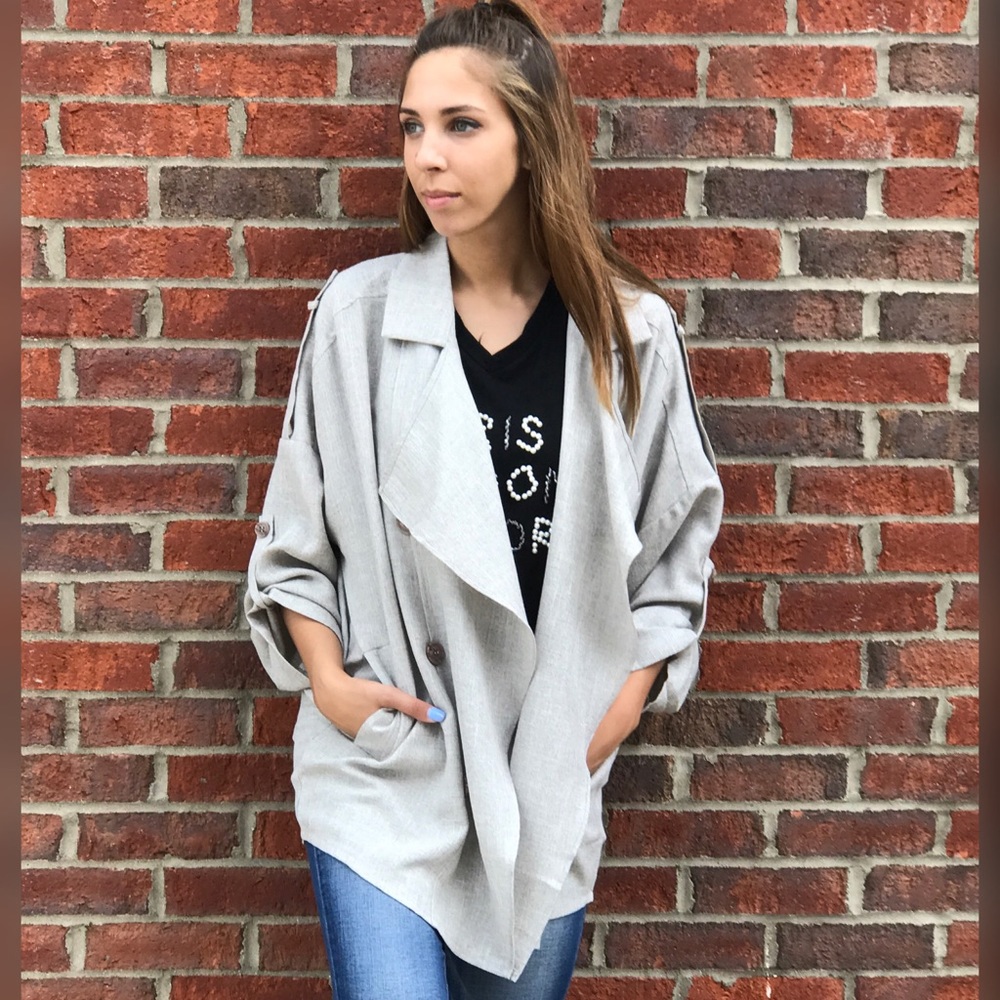 🌸Oversized Long Lapel Jacket - Picture 2 of 4