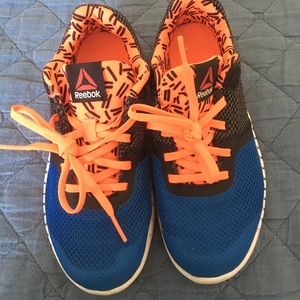 Kids Reebok sneakers boys size 2/12. Worn twice.