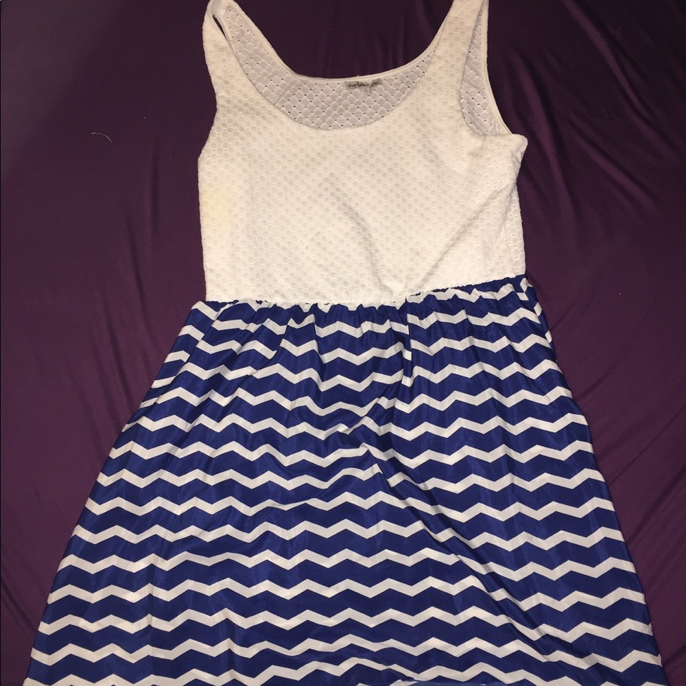 Blue chevron dress