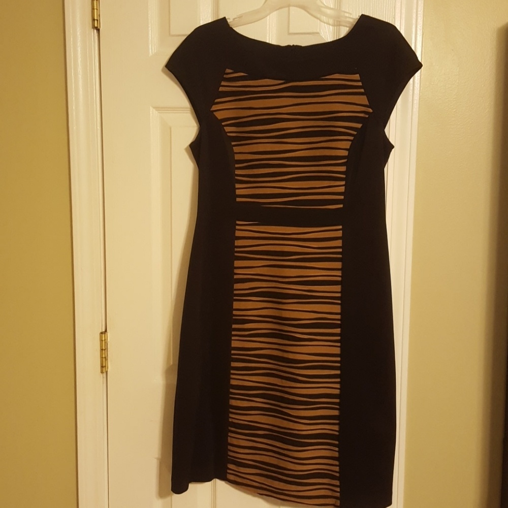 Black and gold dress