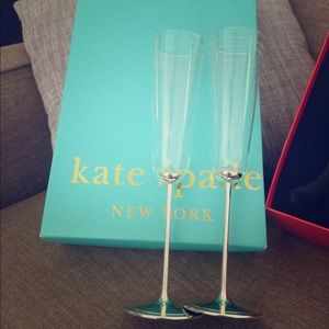 Kate Spade Mr. & Mrs. Toasting champagne flutes