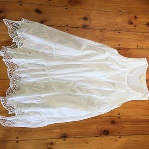 Anthropologie White Lace Dress