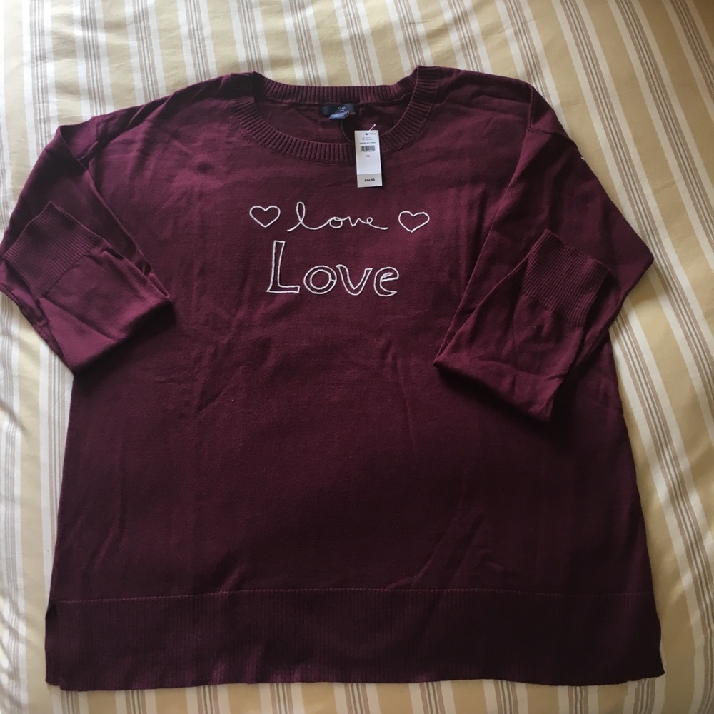 Long sleeve cotton sweater