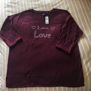 Long sleeve cotton sweater