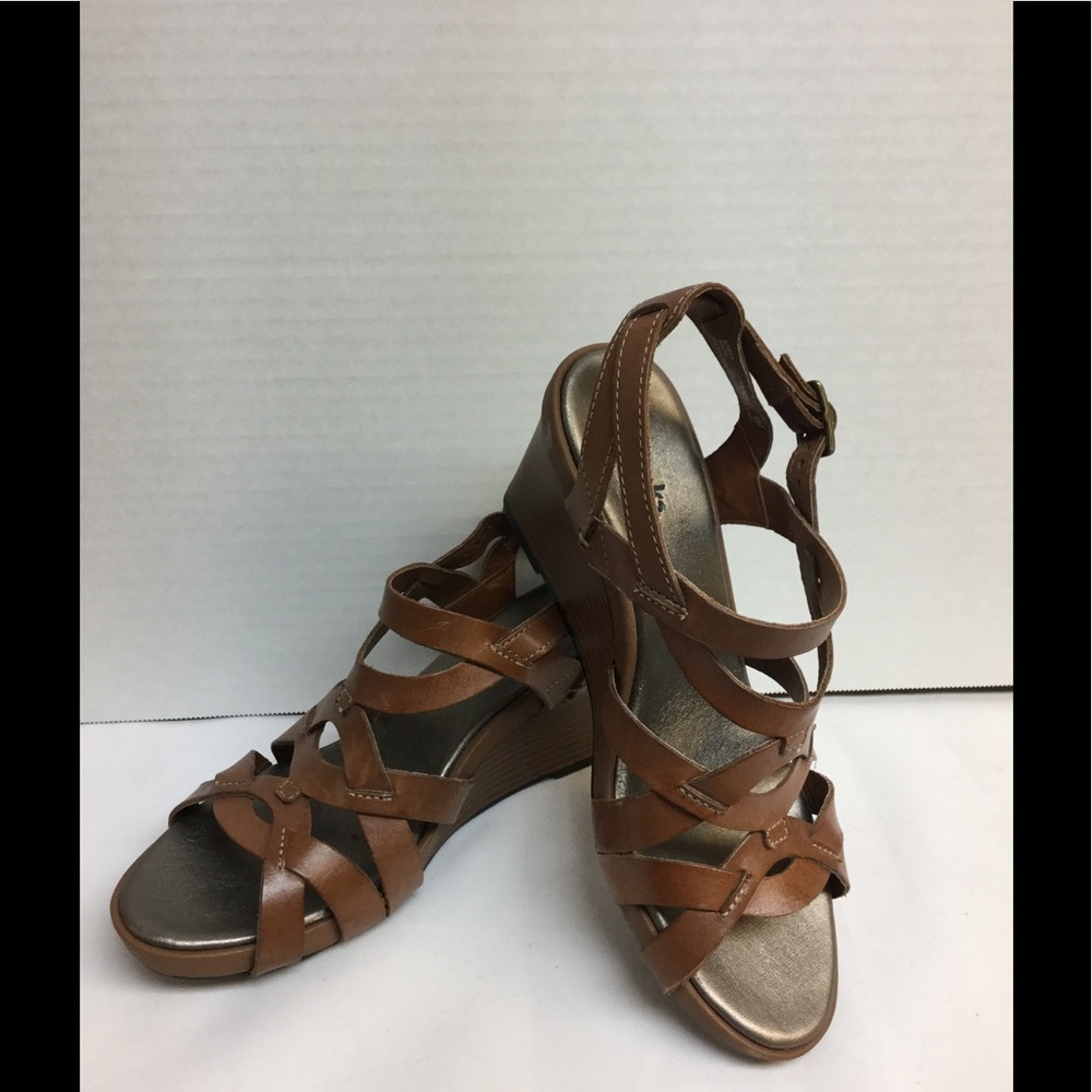 Clarks Bendables Wedge Sandals-Size 7.5 M