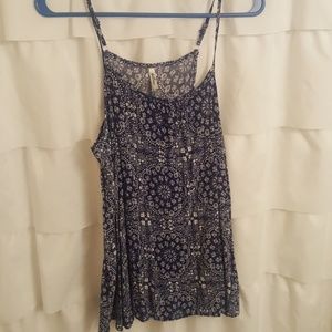 Wallflower Navy Bandana tank top