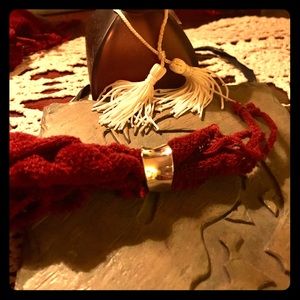 Sterling silver, concave style ring.