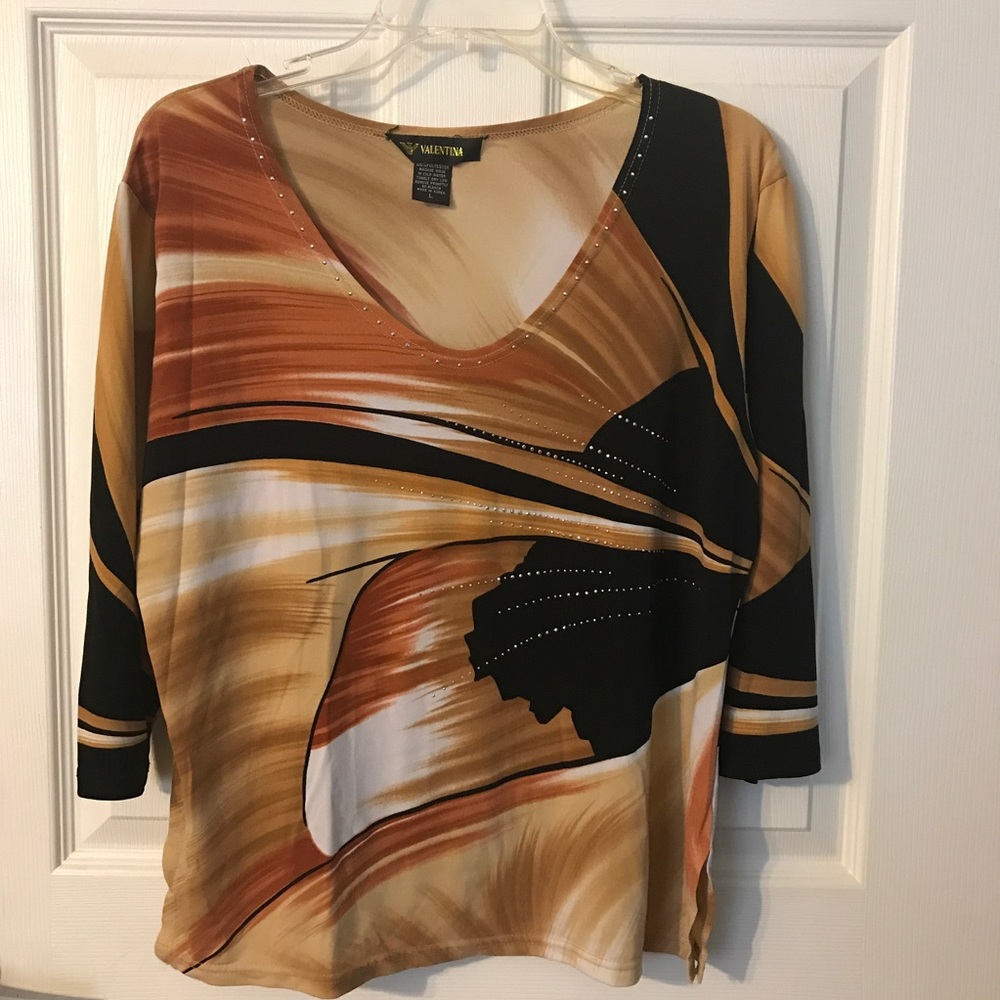 Xl Valentina blouse small bling EUC.