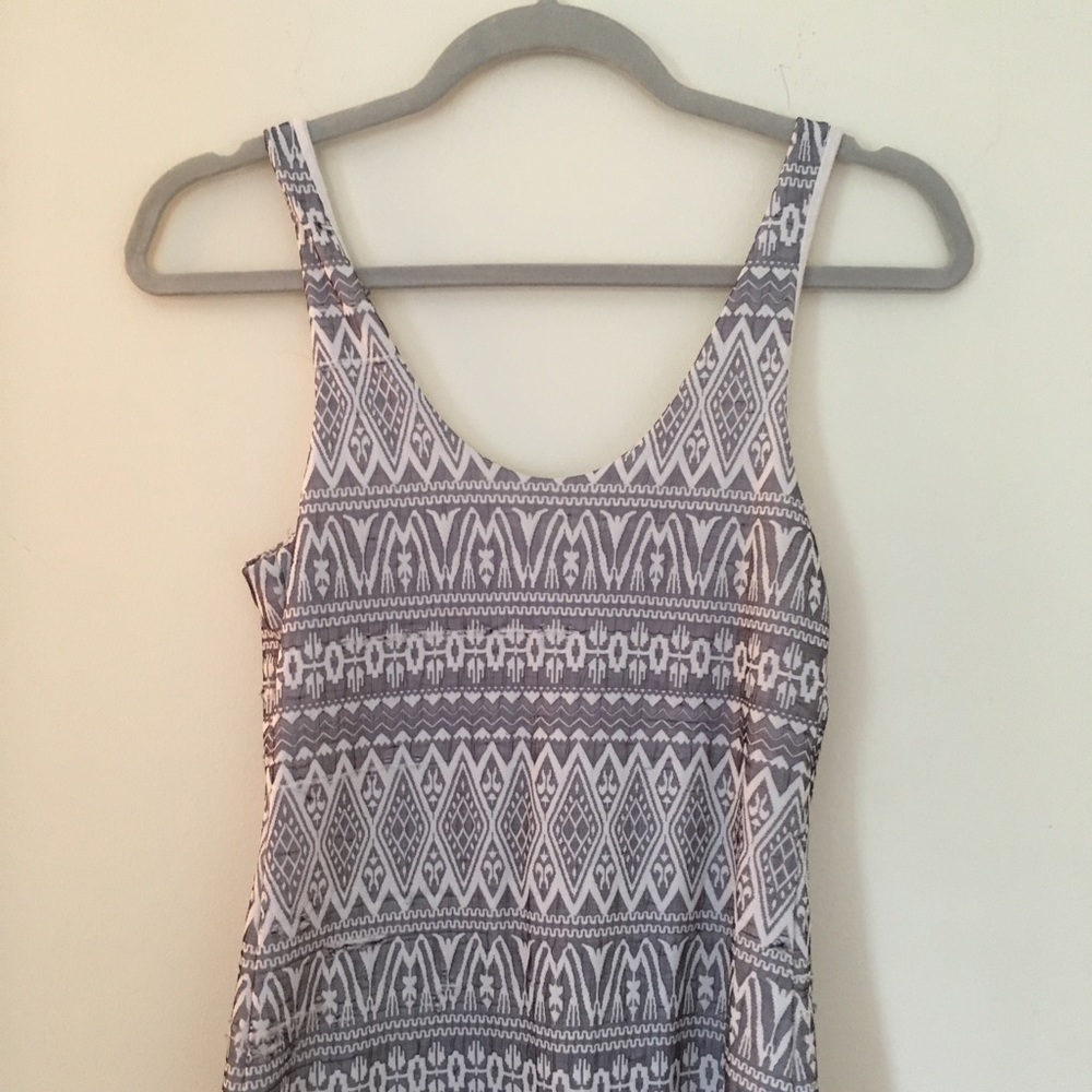 grey and white tight dress