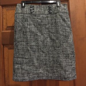 Navy tweed Ann Taylor pencil skirt