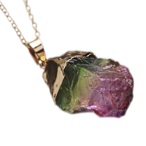 Natural Crystal Chakra Necklace - Picture 3 of 5