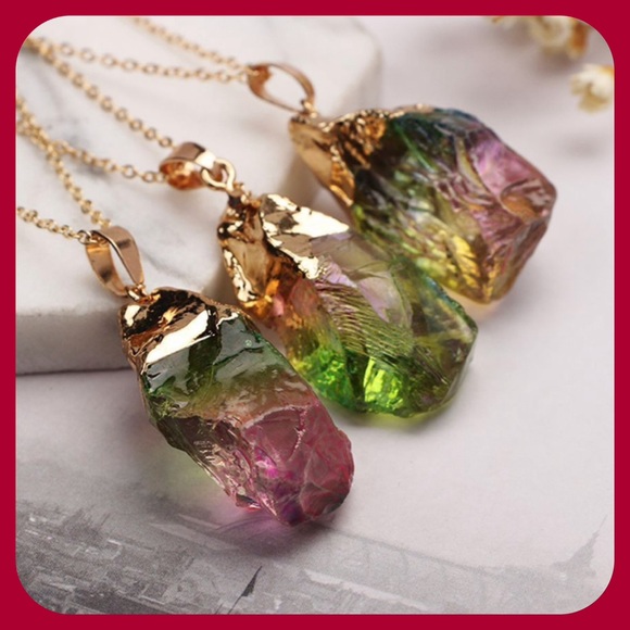 Jewelry - Natural Crystal Chakra Necklace