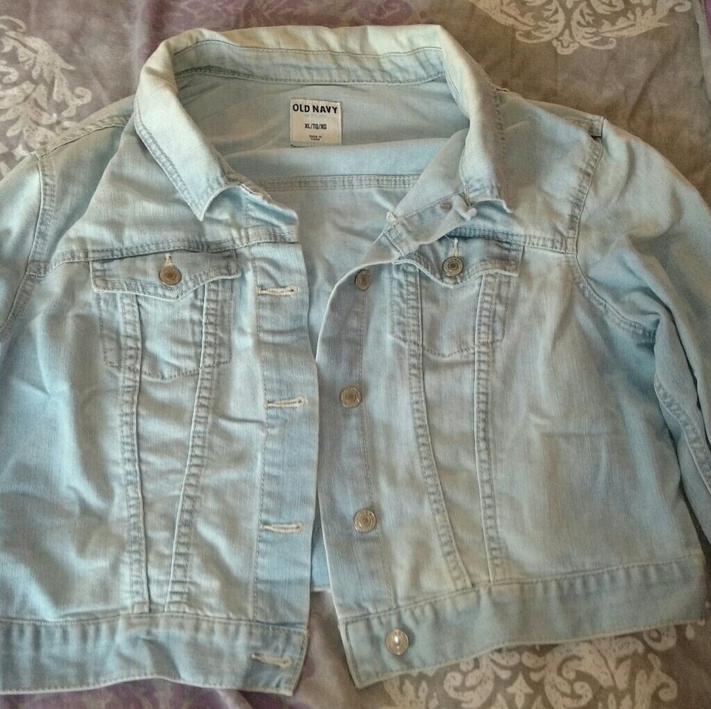 Old navy cropped denim jacket