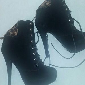 Bamboo Black Ankle Boots