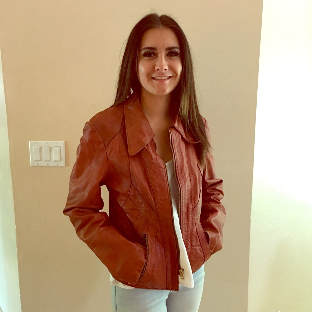 Leather woman's jacket