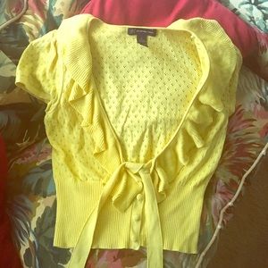 INC shrug yellow sweater size S & 2 pairs of jeans