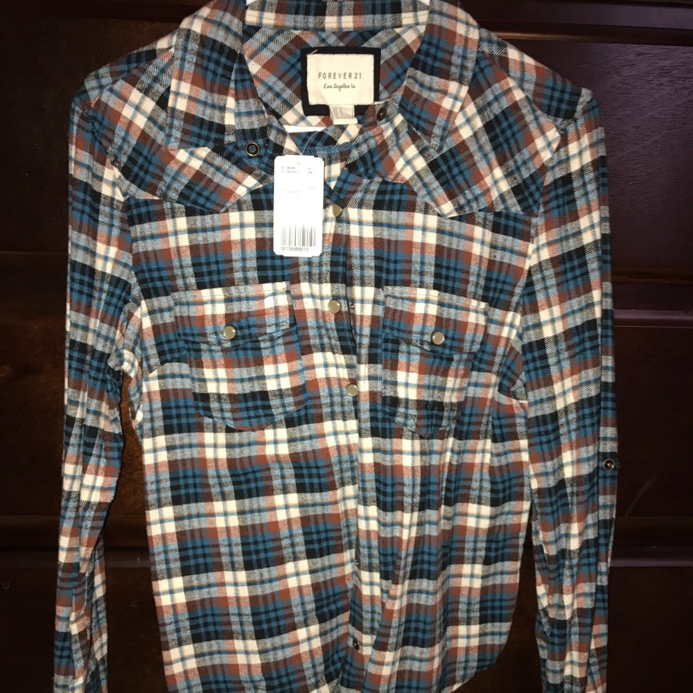 Plaid button down L/S