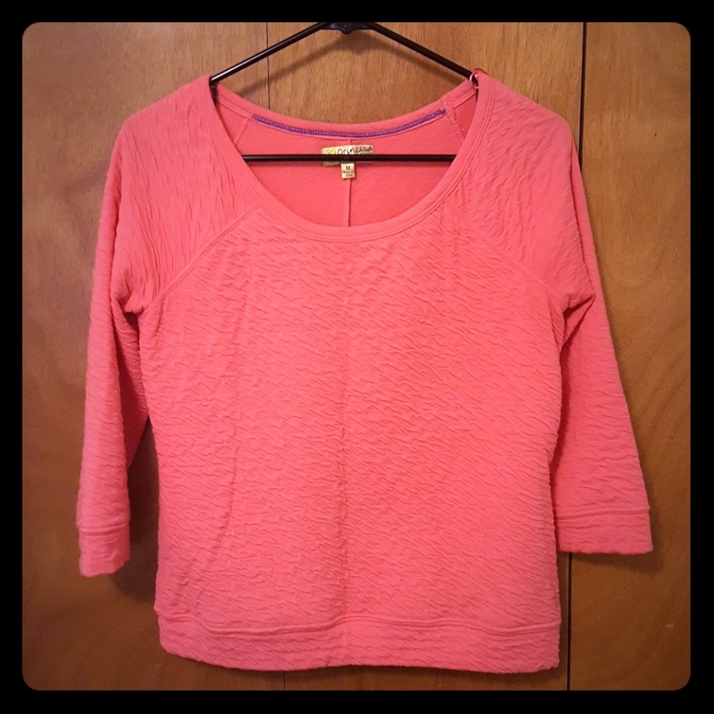 Textured pink blouse