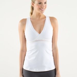 Lululemon Deep V Athletic Tank (White)