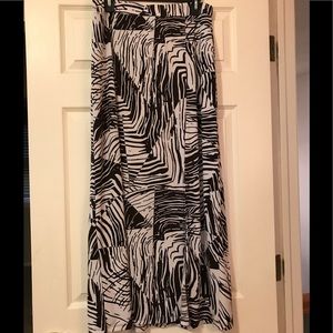 Chico's Maxi Skirt w Zebra Stripes
