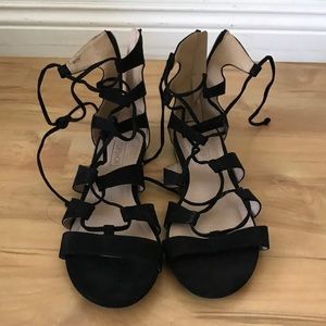 Black gladiator sandals