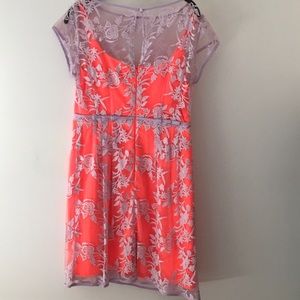 Nanette Lepore lavender embroidered dress