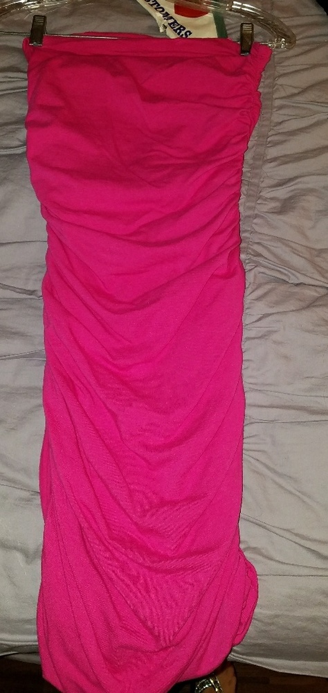 Strapless fitted bodycon dress