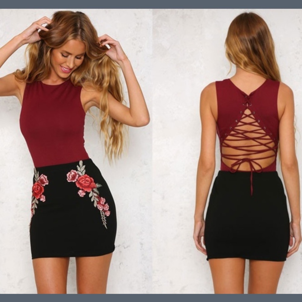 💥Firm💥NIP!! Lace Up Bodysuit