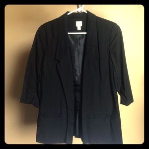 Black 3/4 sleeve blazer