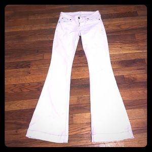 Hudson flare "bone" color jeans 27