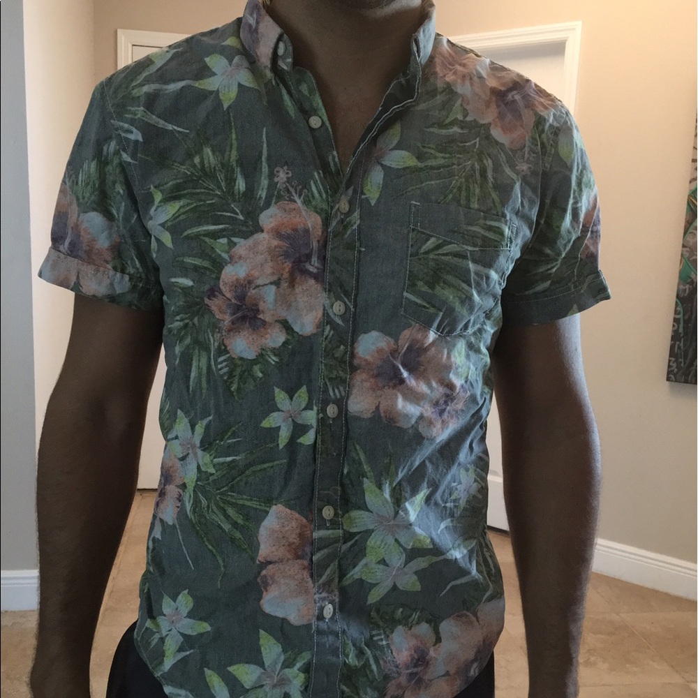 Floral button down shirt