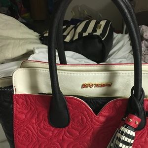 NWOT Betsey Johnson purse and makeup bag