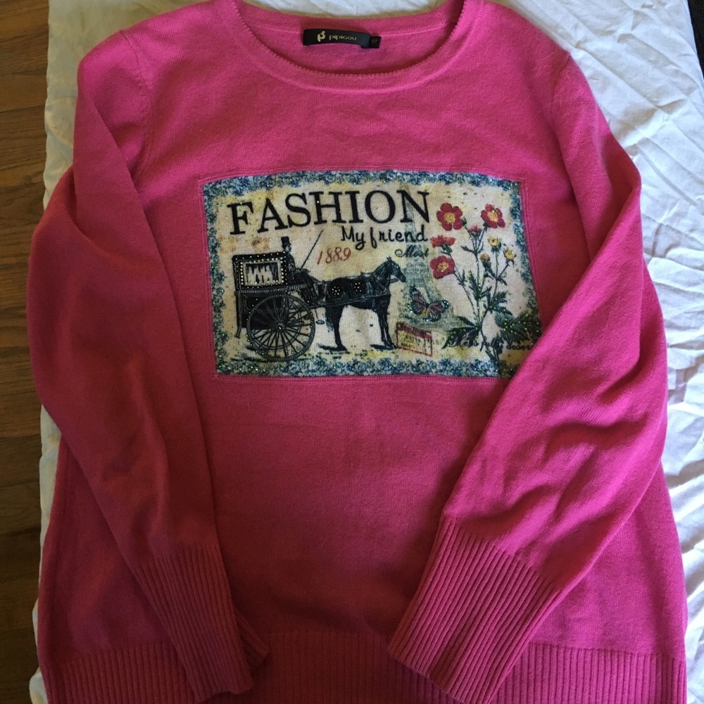 Cashmere fashion sweater!  Size small / medium