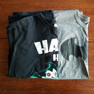 2 Batman & Joker Shirt Lot 1 Up Box Exclusive