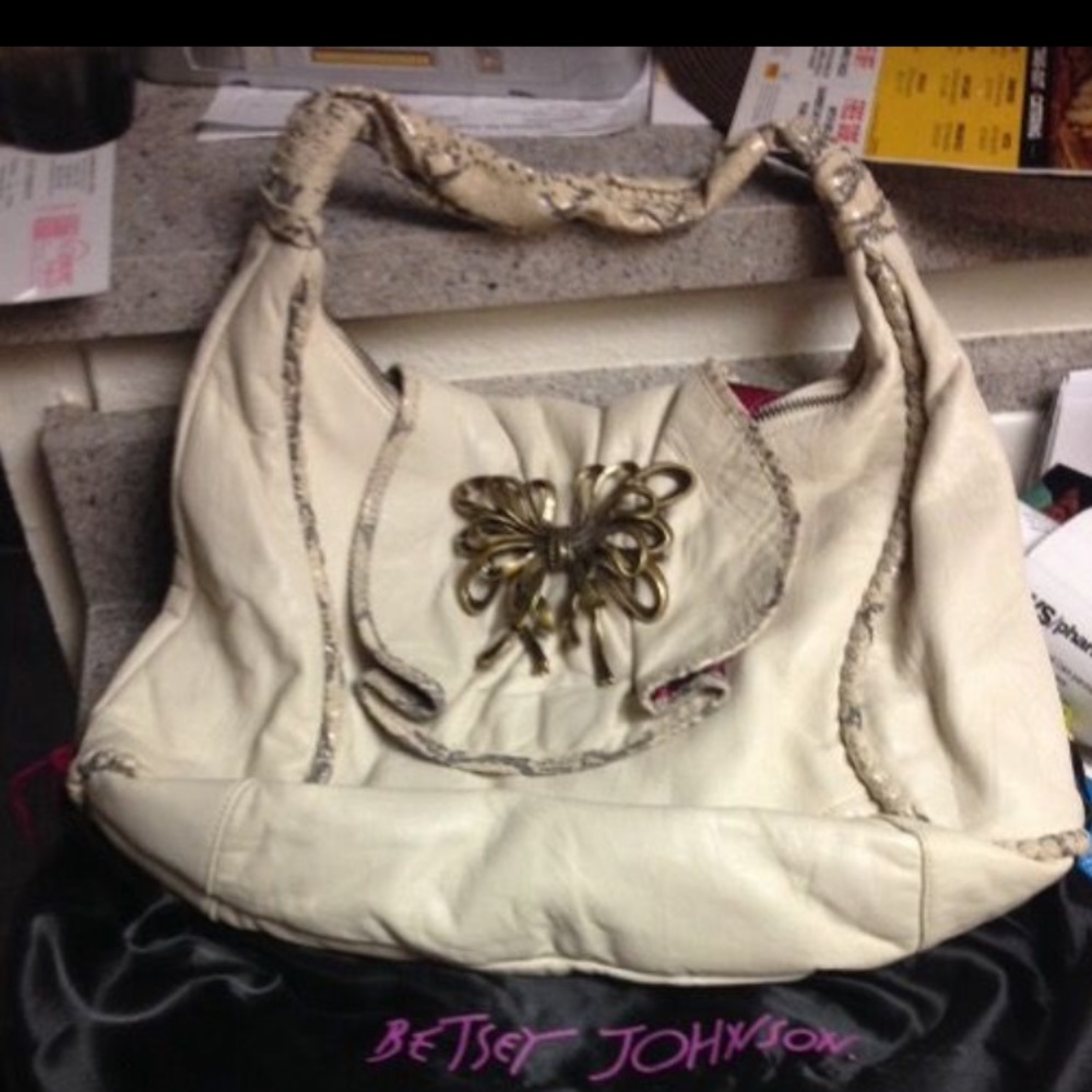 Only used 1 time Betsey Johnson white leather